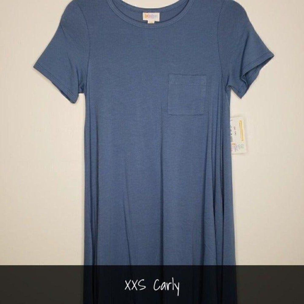 LuLaRoe Carly Dress XXS NWT Blue